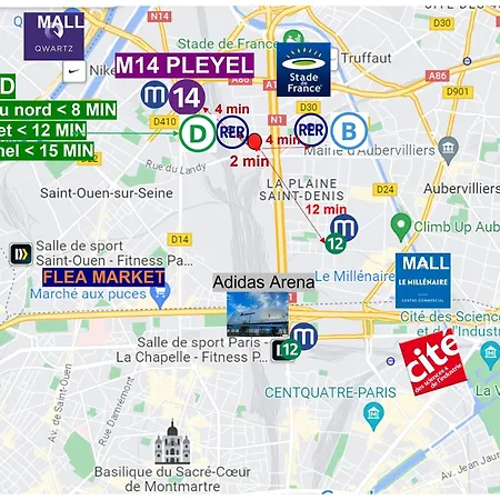 Vue Tour Eiffel - Metro - Wifi - Parking - Terrasse - Dream Host Saint-Denis (Seine-Saint-Denis)